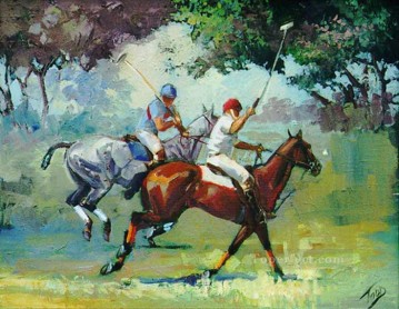 horse cats Painting - racehorse polo